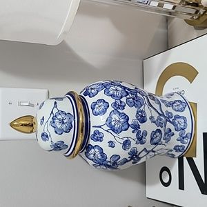 Cherry blossom blue and gold 15"